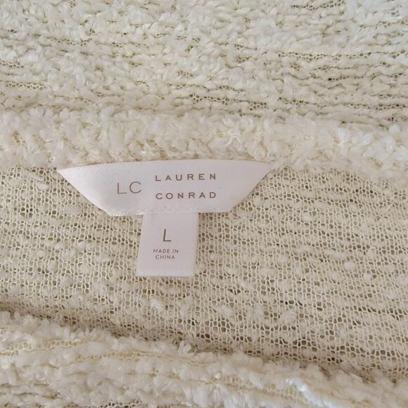 Lauren Conrad Ivory Colored Long Sleeve Casual Pullover Sweater in Size L - Picture 4 of 4